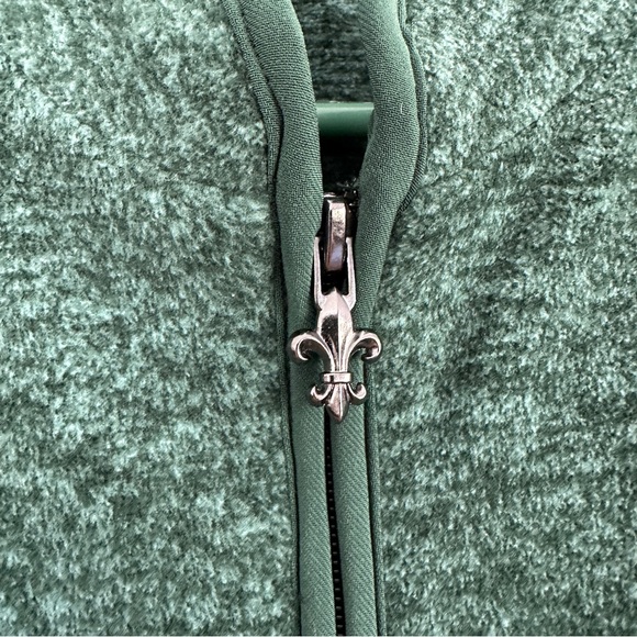 Susan Graver Melange Fleece Zip Front Vest w/ Solid Trim, Size XL - Picture 4 of 10